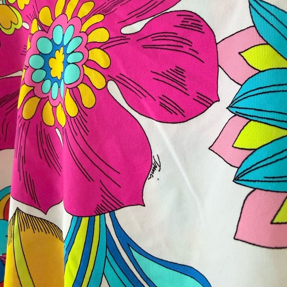 Trina Turk One Piece Swimsuit Womens XS/S Floral Multicolor Maximalist Vacation - Picture 2 of 9